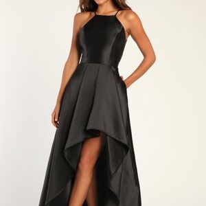 Lulus Broadway Show Black High-low Gown - Size M